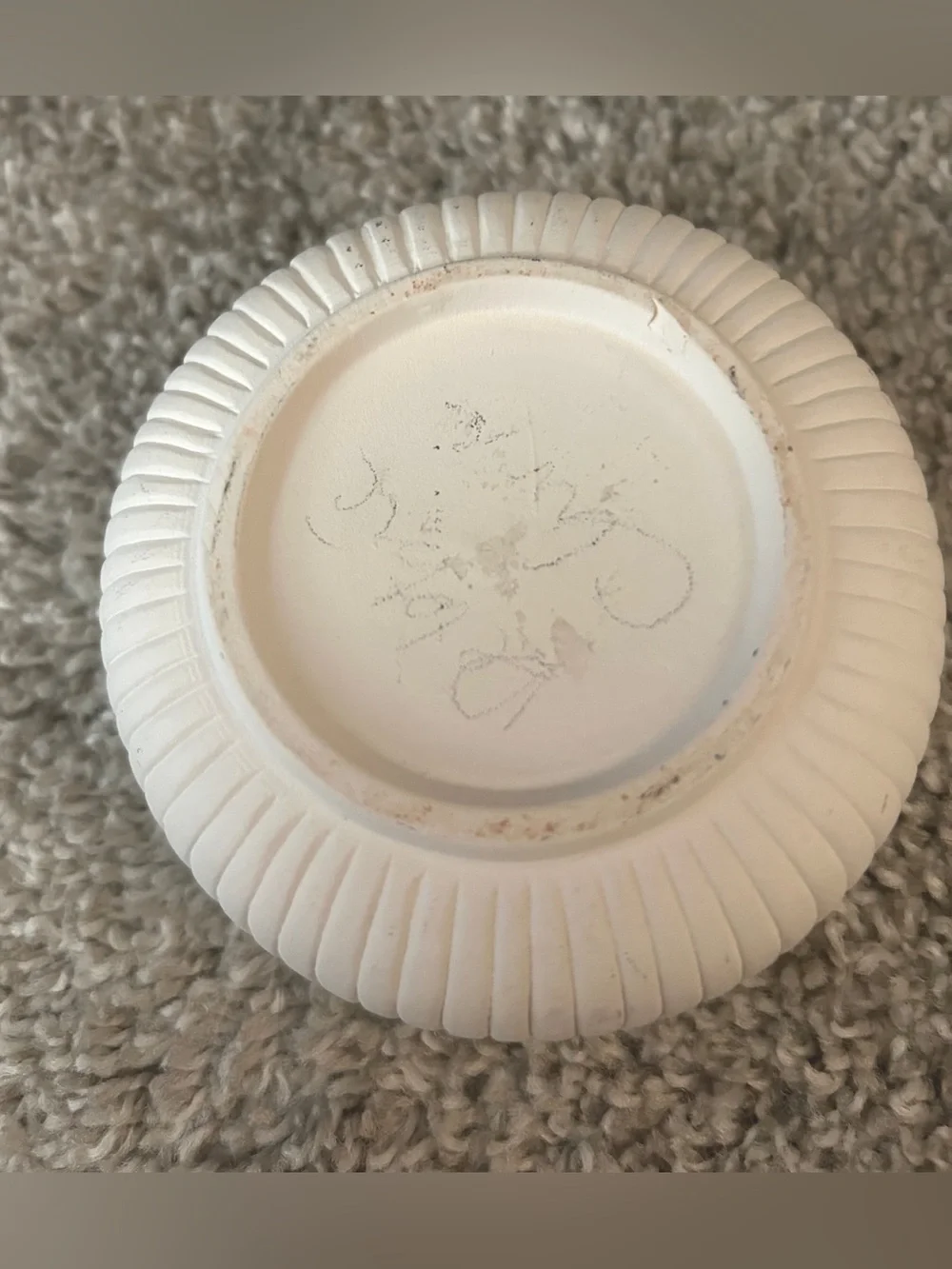 Ceramic Fruit Motif Trinket Box inside is Mint Green